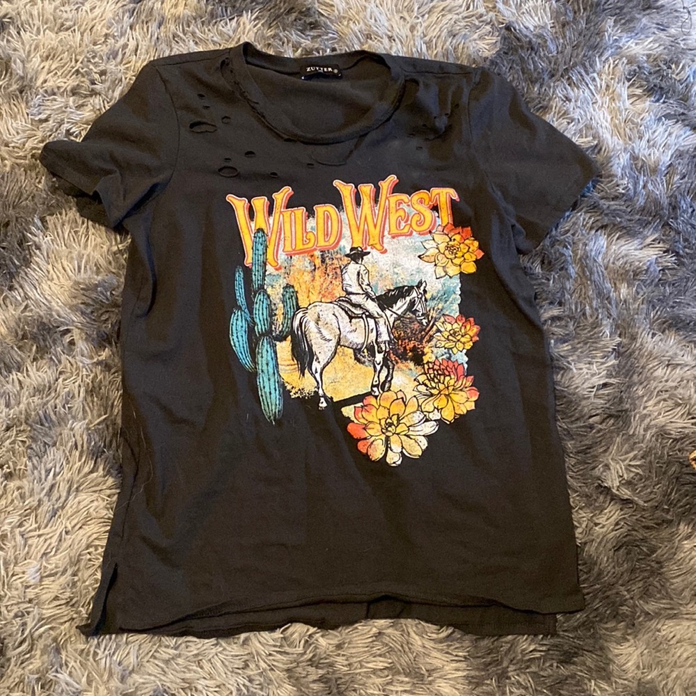Western distressed t shirt